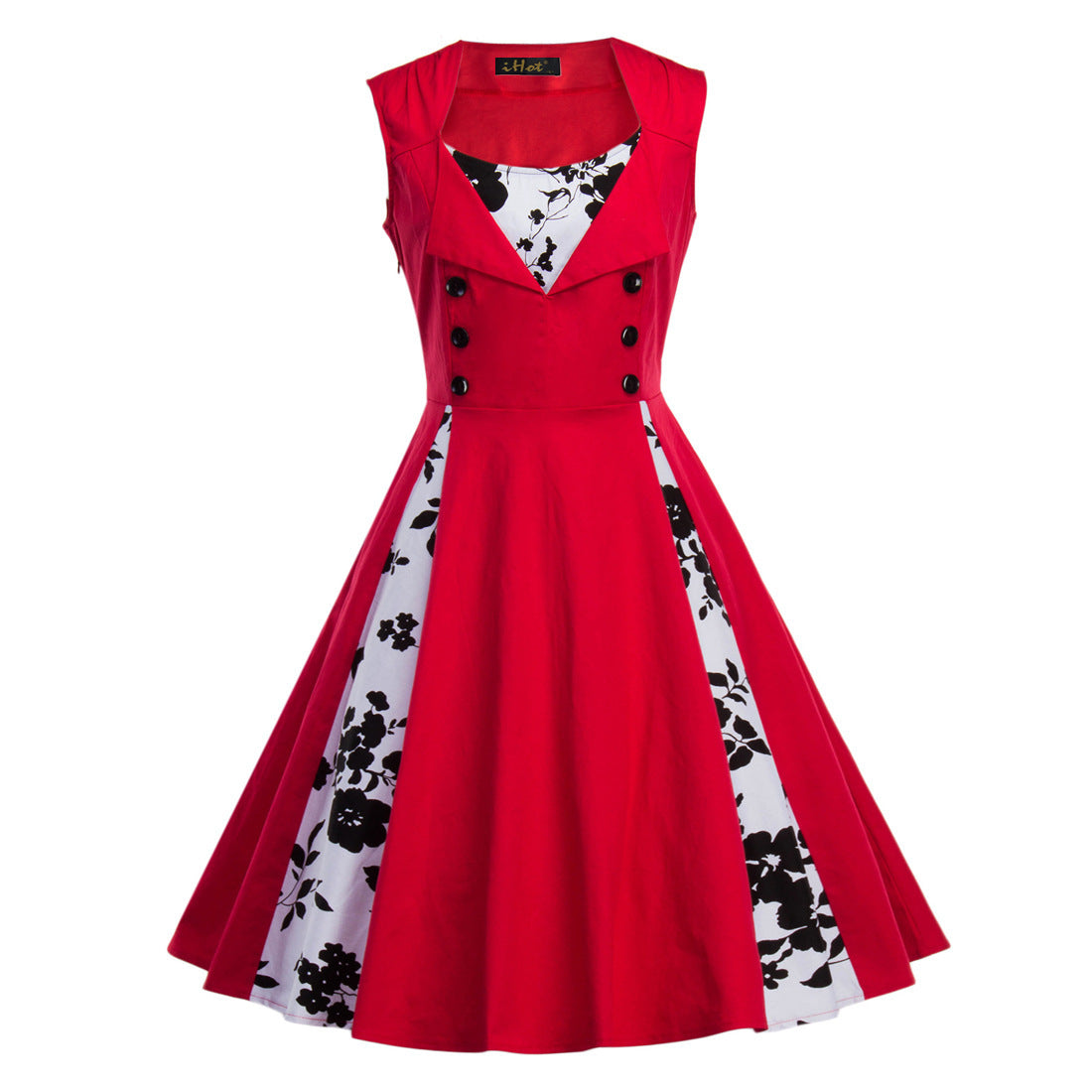 ST-dress Hepburn's style retro waisted dress