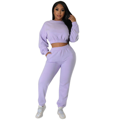 ST-dress Casual sweatshirt+pants two-piece set