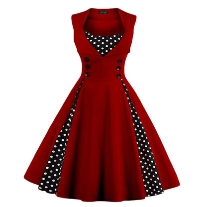 ST-dress Hepburn's style retro waisted dress