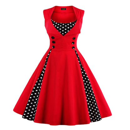 ST-dress Hepburn's style retro waisted dress