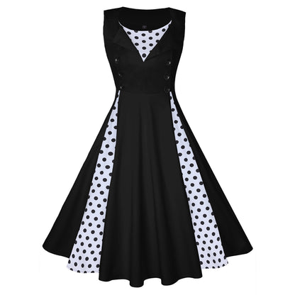 ST-dress Hepburn's style retro waisted dress