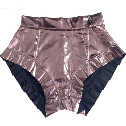 ST-dress Sexy pleated ruffled shiny shorts