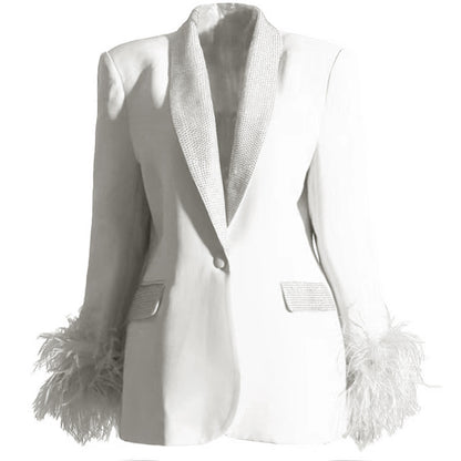 ST-dress Feather suit simple style jacket