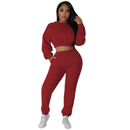 ST-dress Casual sweatshirt+pants two-piece set