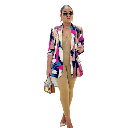 ST-dress Casual printed Blazer top