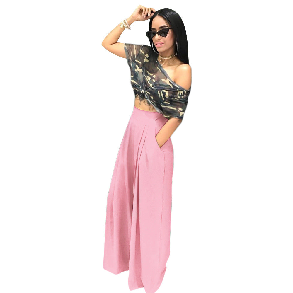 ST-dress plus size Stylish statement flared trousers with wide legs