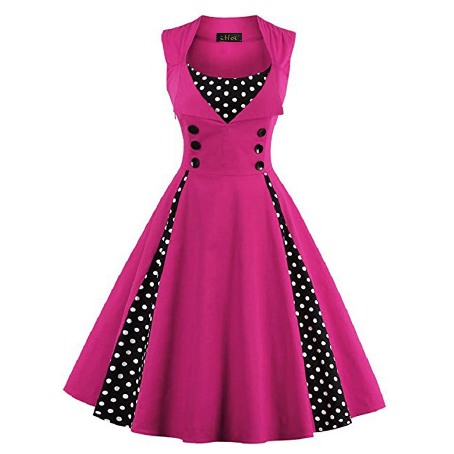 ST-dress Hepburn's style retro waisted dress