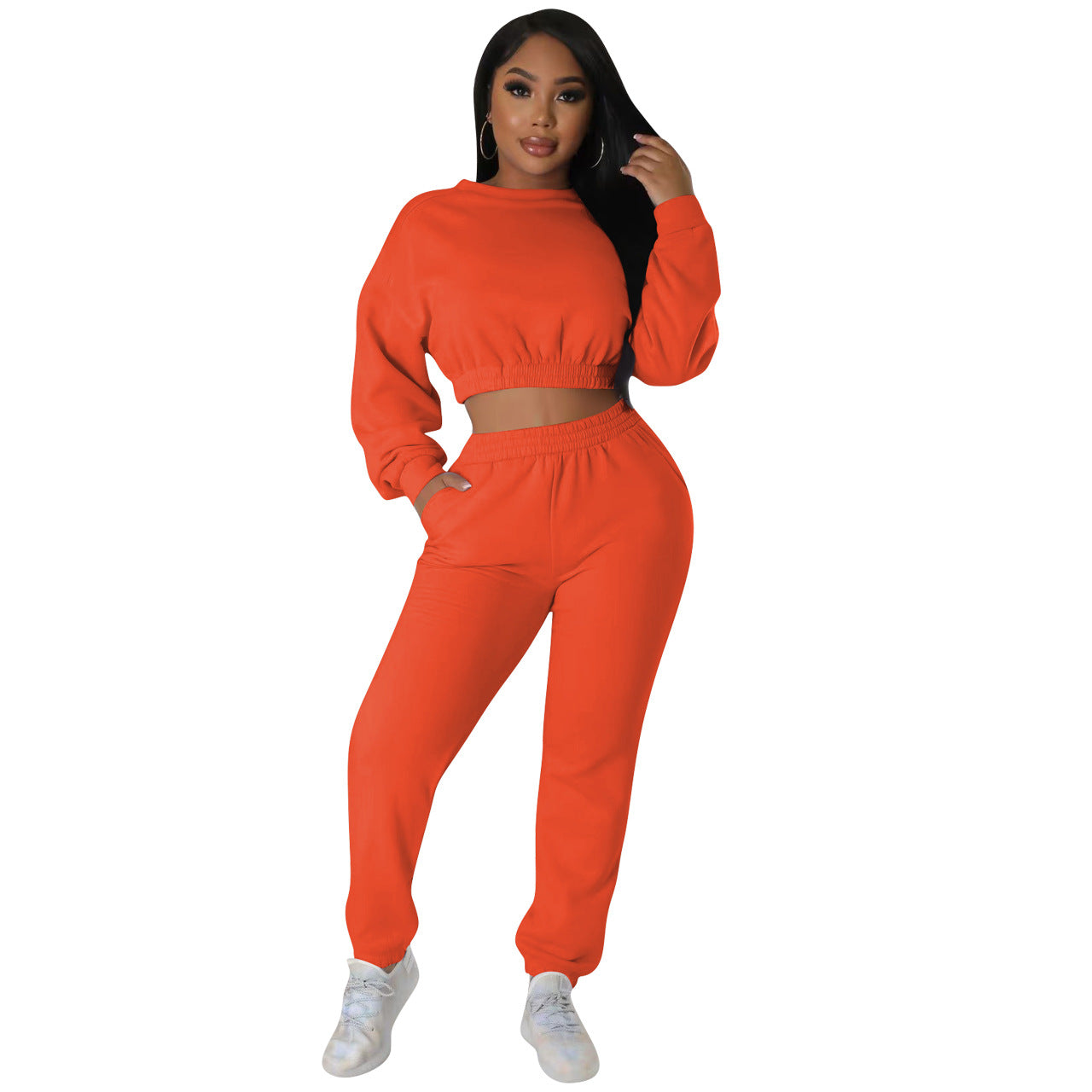 ST-dress Casual sweatshirt+pants two-piece set