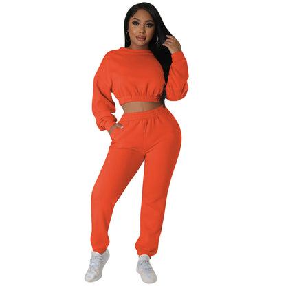 ST-dress Casual sweatshirt+pants two-piece set