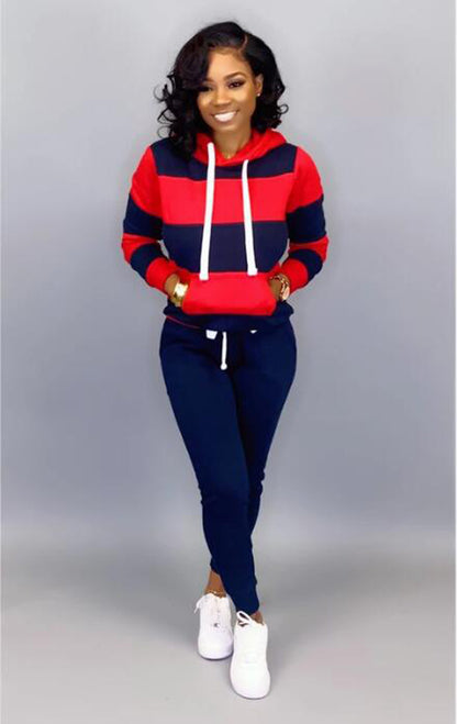 ST-dress Hooded casual sports suit