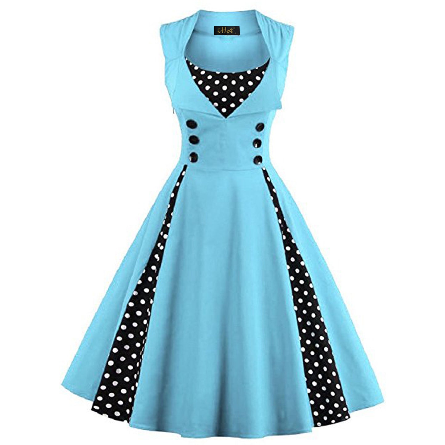 ST-dress Hepburn's style retro waisted dress