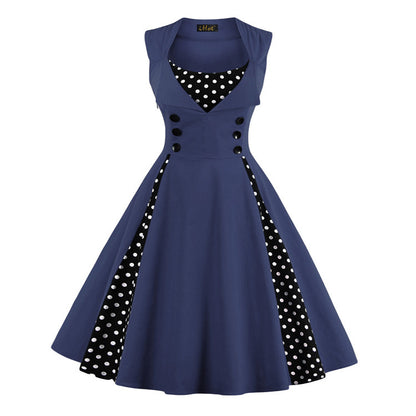 ST-dress Hepburn's style retro waisted dress